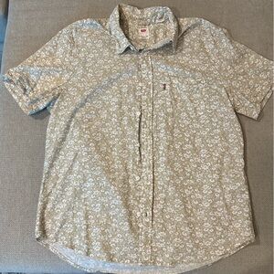 Levi's Beige Floral Button Down Shirt